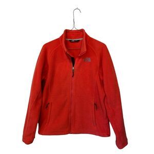 The North Face | Coral Pink Mock Neck Full Zipper Fleece Jacket M